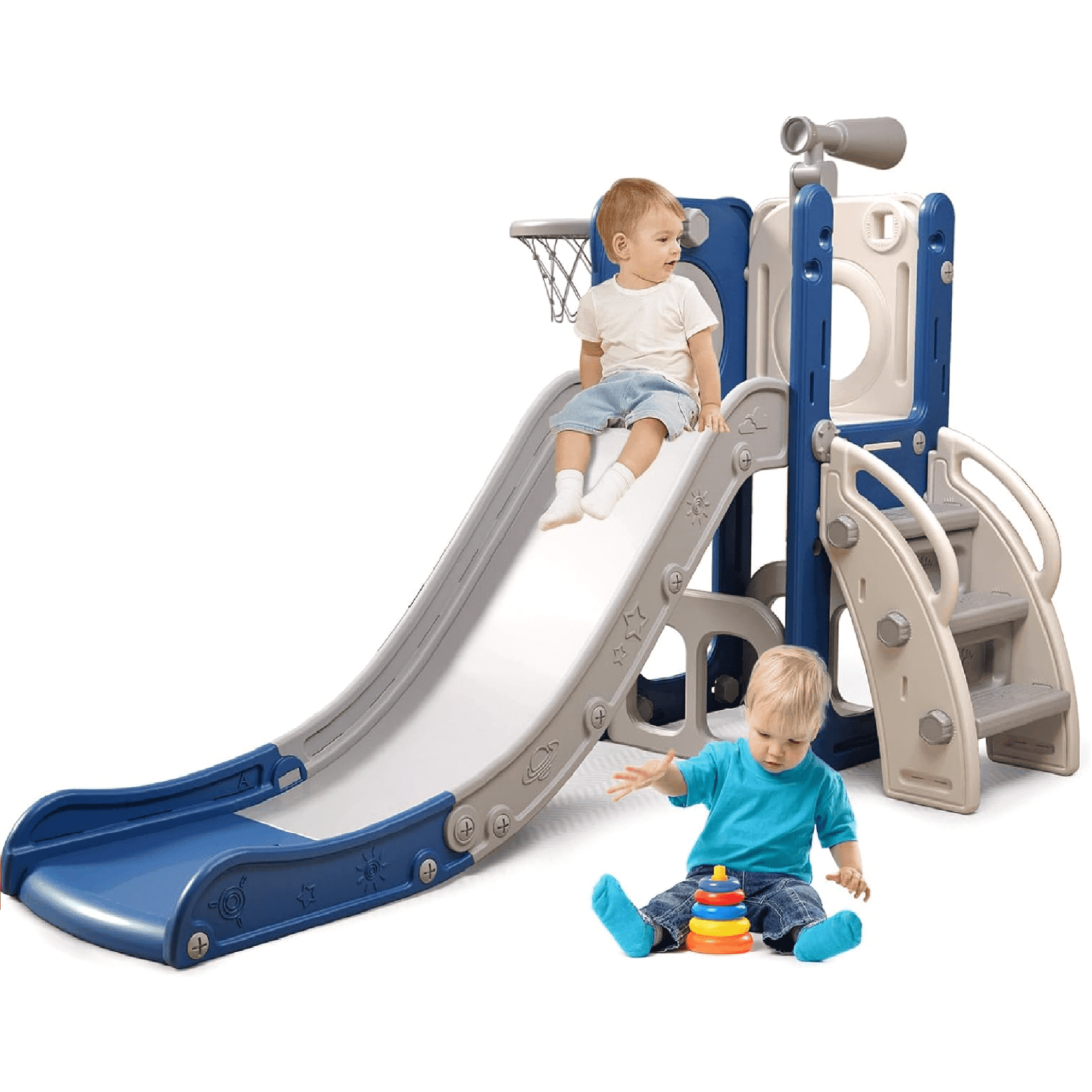Heyday Sturdy Toddler Slide,6 in1Kids Slide Indoor Outdoor Climber Playground Slide  for Kids  (图1)