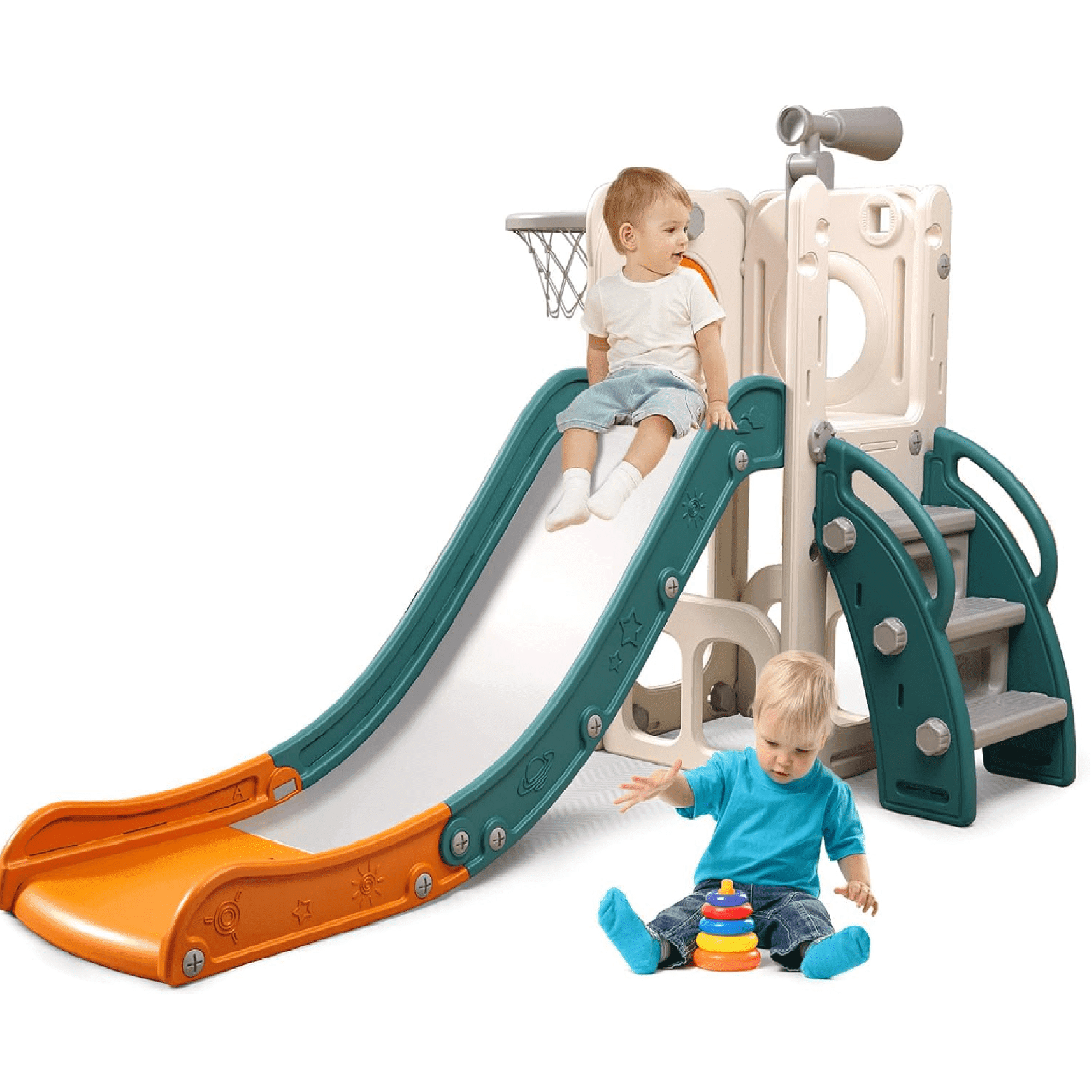 Heyday Sturdy Toddler Slide,6 in1Kids Slide Indoor Outdoor Climber Playground Slide  for Kids  (图1)