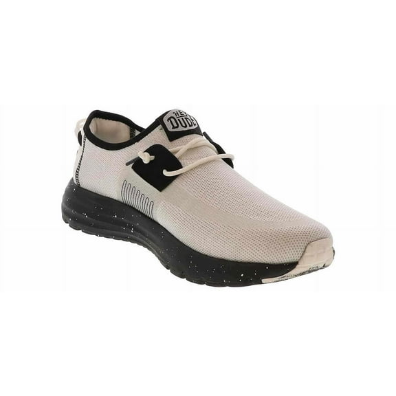 HEYDUDE Men's Sirocco M Sport Mode White/Black Size 10 | Men's Shoes | Men