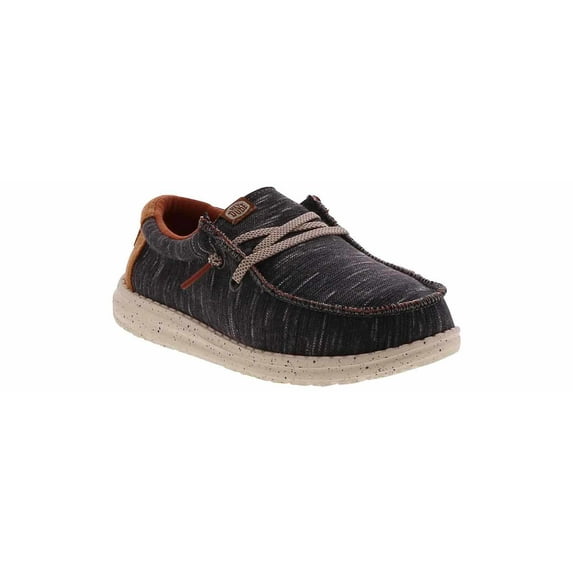Heydude Wally Jersey Charcoal Youth Boys' Shoe | 40217-025 Black