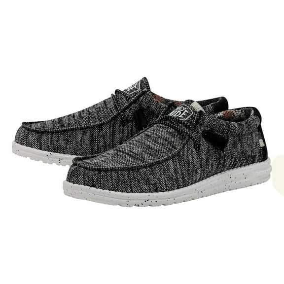 Hey Dude Men's Wally Sox Stitch Black Casual Shoes 40161-0YH