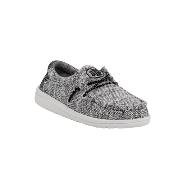 Heydude Wally Stretch Yin Yang Youth Boys' Shoe | 40050-1JG White