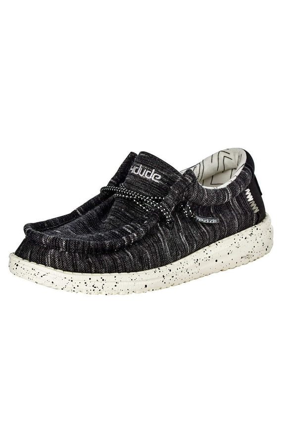 Heydude Wally Stretch Youth Boys' (1-6) Casual Shoe | 40050-001 Black