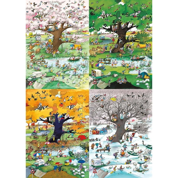 Heye 4 Seasons 2000 Piece Graphics & Cartoons Large Piece Count Impossible Puzzle