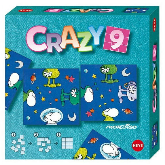 Heye Crazy9 Mordillo In Space 9 Piece By Artist Guillermo Mordillo Science Non-Interlocking Puzzle