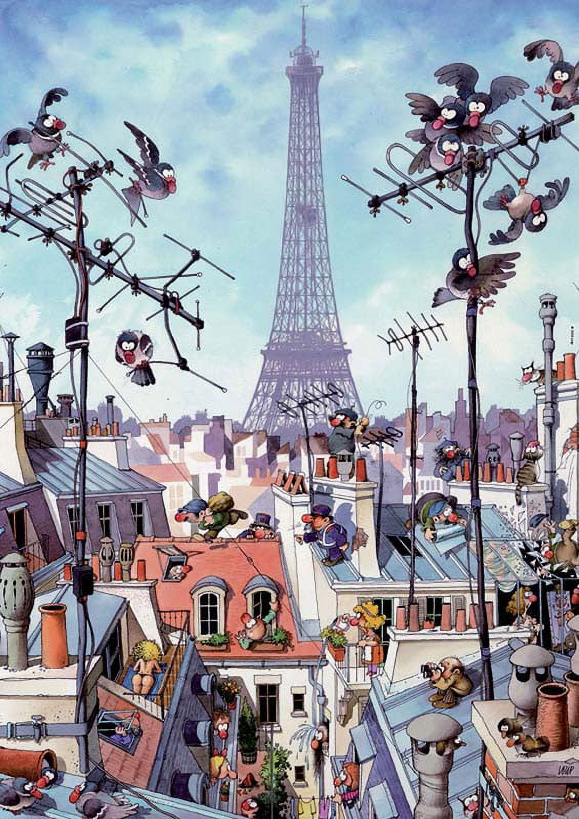 Heye Eiffel Tower By Artist Jean-Jacques Loup 1000 Piece Travel & Monuments  Jigsaw Puzzle