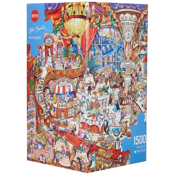 Heye Patisserie 1500 Piece Graphics & Cartoons Triangular Box Jigsaw Puzzle