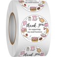 thumbnail image 1 of Heyfibro 500 PCS 1.5 Inch Thank You for Supporting My Small Business Stickers for Packing, Parties, Bags, Boxes(Baked Goods 2), 1 of 12