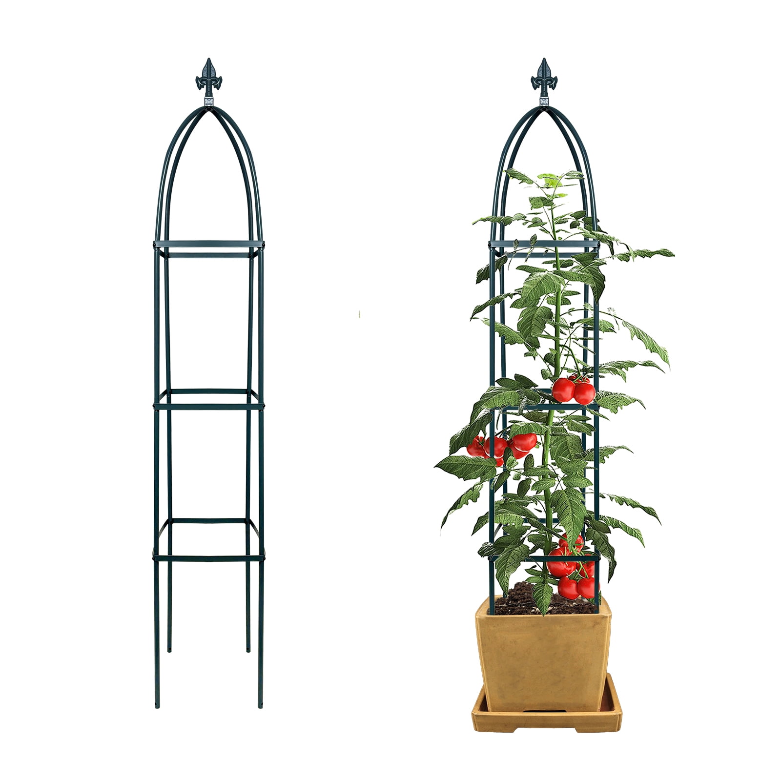 Heyfurni Garden Obelisk Trellis Sqaure for Climbing Plants Outdoor
