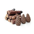 thumbnail image 1 of Heyfurni Gas Fireplace Logs,10pcs Small Firepit Logs, Decorative Ceramic Wood Log Set for Indoor Outdoor Gas Insets, Vented,Ventless, Electric,Ethanol,Gel Fireplaces, 1 of 7