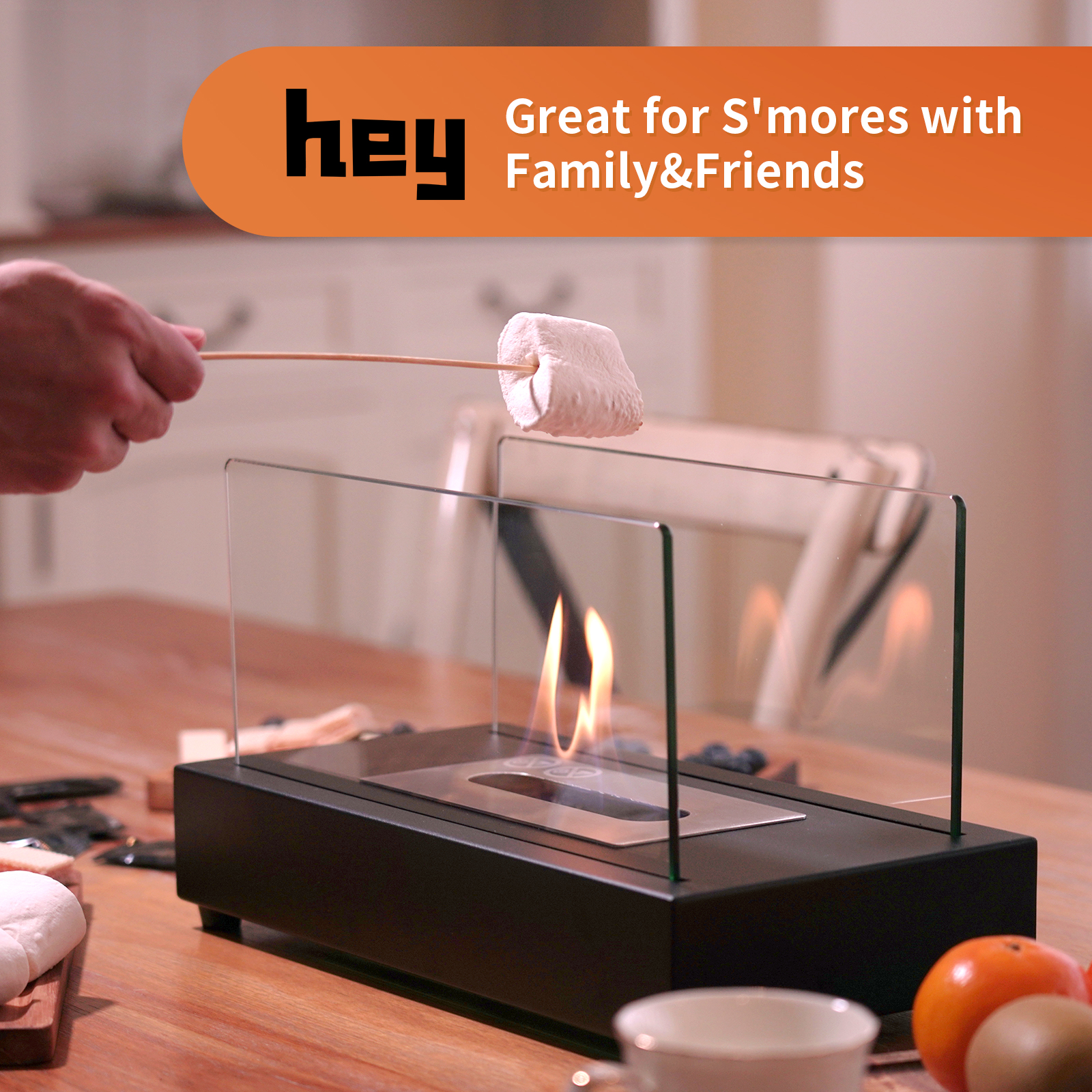 Danya B. Indoor / Outdoor Portable Tabletop Fire Pit CleanBurning