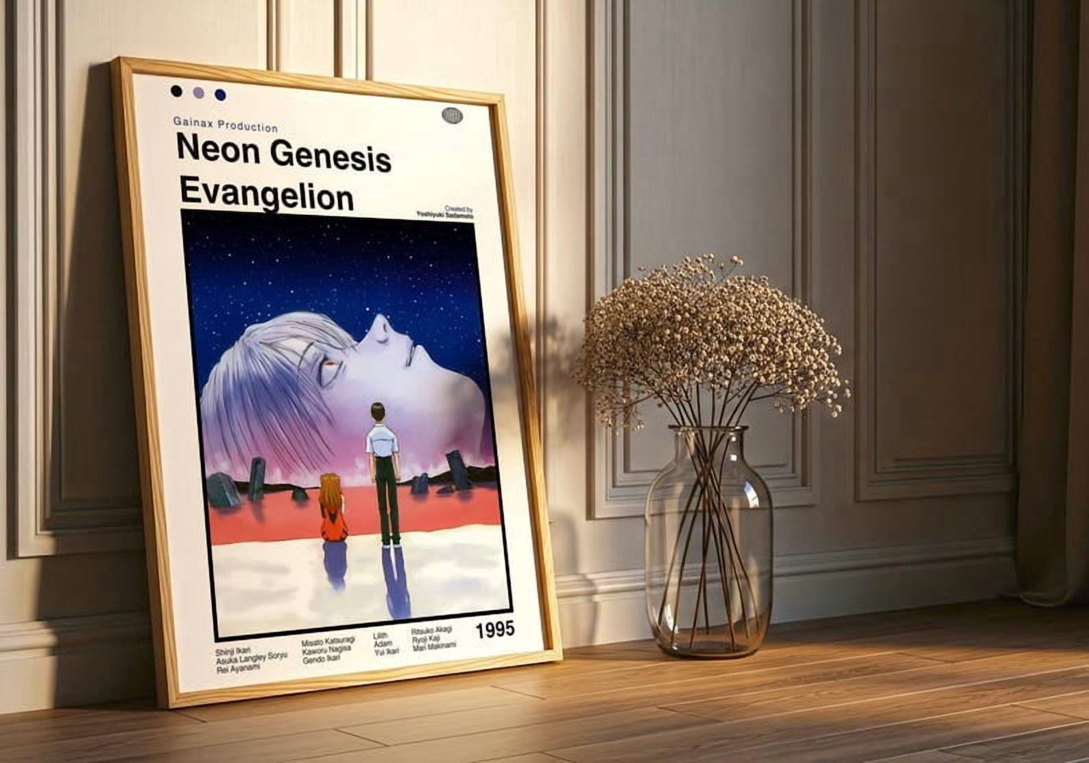 Heygategoo Neon Genesis Evangelion Rei Blue Night Sky Poster, Anime ...