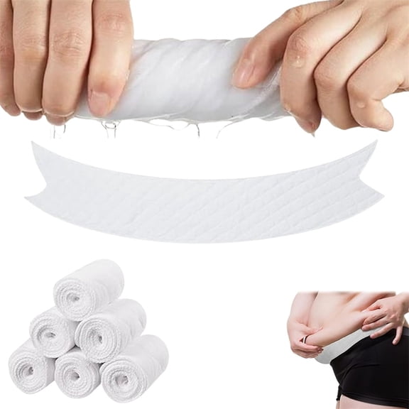 Heyingu 12Pcs Cotton Tummy Liners for Sweat Absorbent Pads Soft Under Belly Sweat Liners to Prevent Skin Irritation Stomach Pad Belly Band for Women Men(Brown)