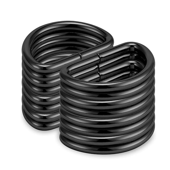 Heyingu 30Pcs Metal D Ring Sewing Hardware Buckles Accessories D Rings Welded Strong Metal Black Semi-Circular D Ring for Crafts Hand DIY (Black)