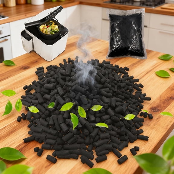 Heyingu 350g Activated Charcoal Pellets Replacement Odor Absorbing Filter Refills for Kitchen Composter with Electric Countertop Compost Bin(0.77LB)