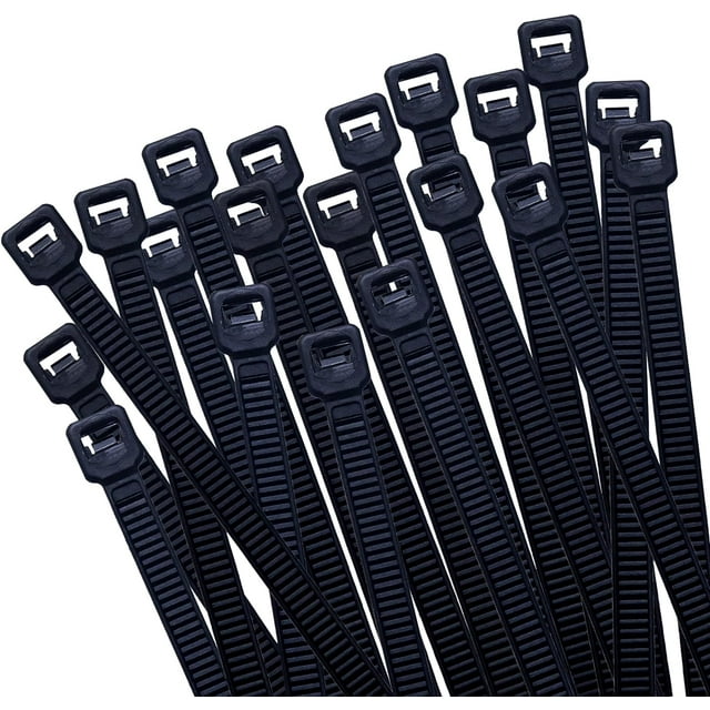 Heyinz 125Pcs Black Zip Ties heavy Duty, Cable Ties, Wire Ties, Small