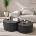 thumbnail image 1 of Heyizhuo Vertical Stripe Design Nesting Coffee Table Set, 1 of 12