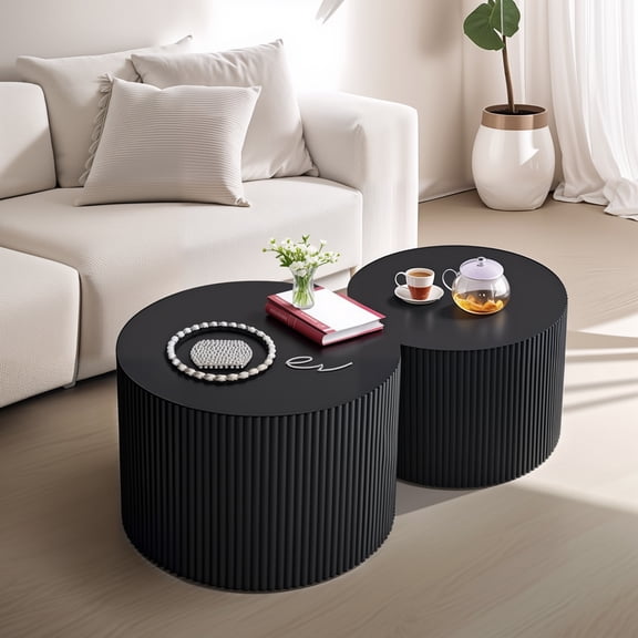 Heyizhuo Wave Stripe Nesting Coffee Table Set