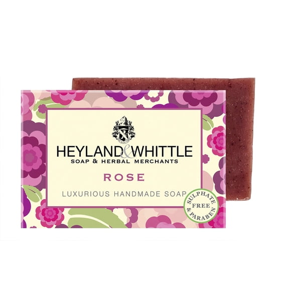 Heyland & Whittle Luxurious Handmade Soap Bar 4.2 Oz (120 gr) - Cold Process - Purest Ingredients (Rose)