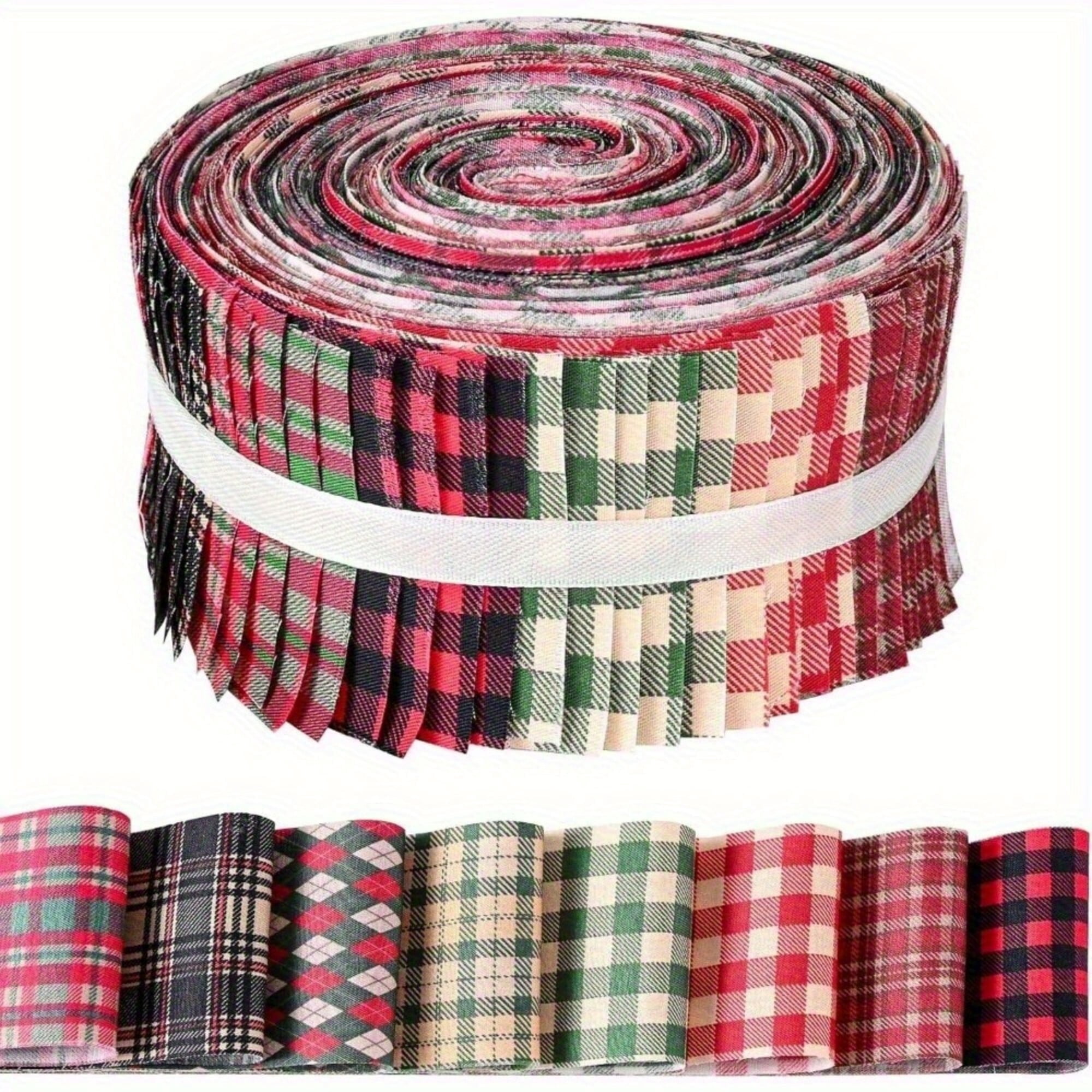 Ruby Slippers Diy Heymaple 40Pcs Jelly Roll Fabric Strips for Quilting and Sewing, 2.6