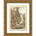thumbnail image 1 of Heyn, Ernst 11x14 Gold Ornate Wood Framed with Double Matting Museum Art Print Titled - Sepia Noble Fir, 1 of 4