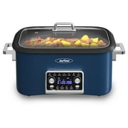 Heynemo 12-in-1 Digital Slow Cooker, 8QT Multi-Cooker with Adjustable Temp, Timer, Auto Shut-Off, Removable Non-Stick Pot & Dishwasher-Safe Glass Lid