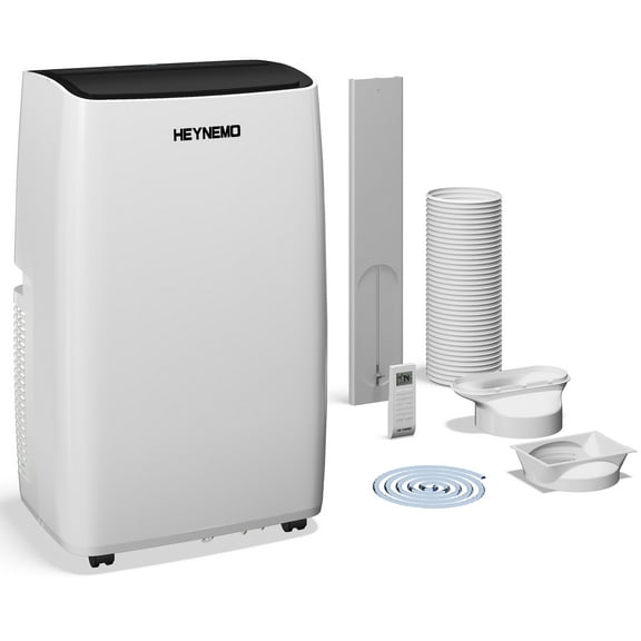 Heynemo 14,000 BTU 3-in-1 Portable Air Conditioner with Heat, Dehumidifier & Fan