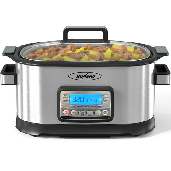 Heynemo 6.5QT 11-in-1 Programmable Multi Slow Cooker