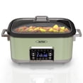 thumbnail image 1 of Heynemo 8QT 12-in-1 Programmable Slow Cooker, Multi-Cooker with Timer, Temperature Control, Removable Non-Stick Pot & Dishwasher-Safe Glass Lid, Green, 1 of 10