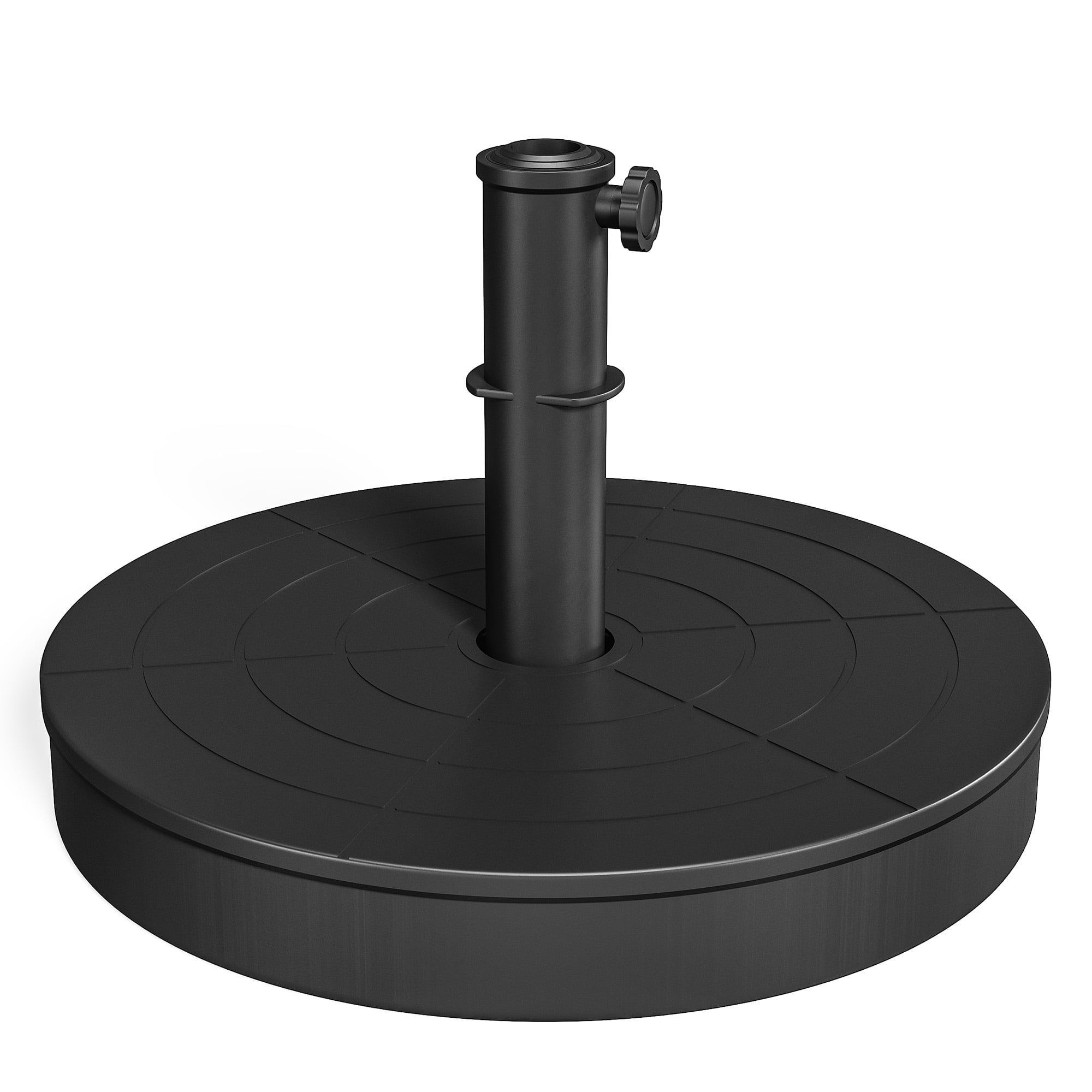 Heynemo Heavy-Duty Outdoor Umbrella Base, Adjustable Round Patio Umbrella Stand for 1.26/1.5/1.89 inch Hole, Black