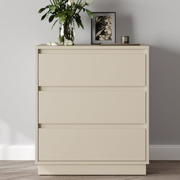 Heynemo Large Wood Nighstand with 3 Drawers