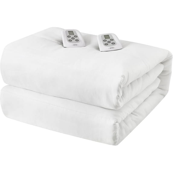 Heynemo Queen Electric Heated Mattress, Queen Size Bed Mattress Pad with Dual Controller, Full Bed Warmer with 12-Hour Timer & 10 Heat Settings, Machine Washable, 60" x 80"