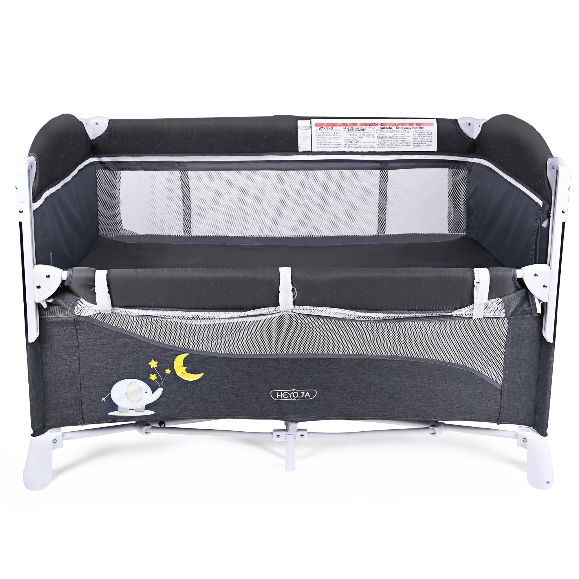 Heyo.Ja Baby Crib Portable Playard with Infant Baby Travel