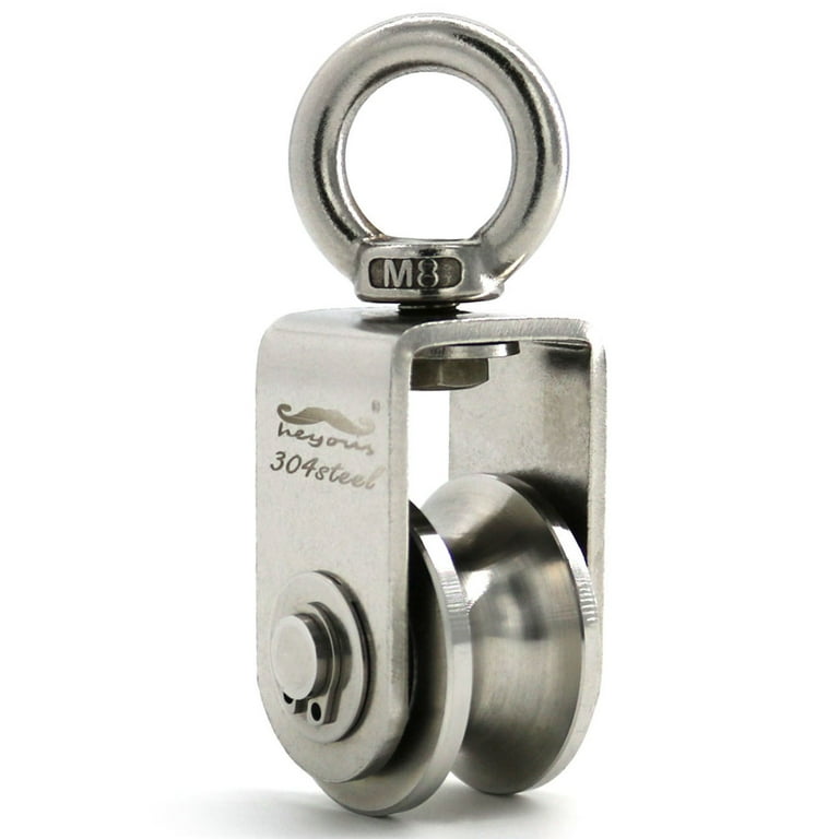 Heyous Silent Swivel Pulleys U Groove Pulleys Wheel Rope Roller