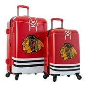 Heys America 21-Inch و 26-Inch NHL Chicago Blackhawks Luggages 2-Pack