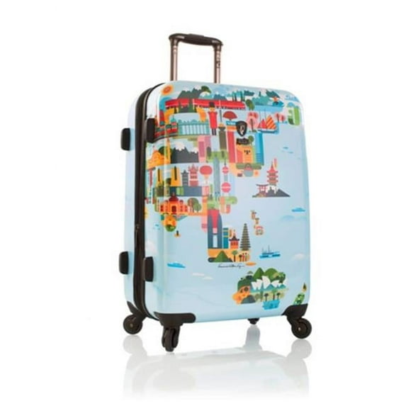 Heys America FVT Hardside Spinner Luggage (World Map, 26-Inch)