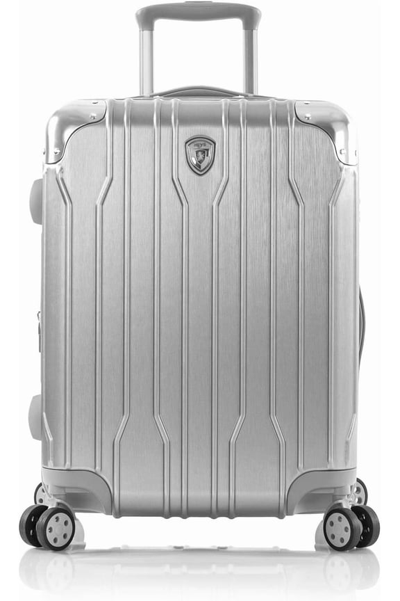 Xtrak 21-Inch Lightweight, TSA Combination Lock, Expandable, Telescopic Handle System Carry-On Luggage with Spinner Wheels Silver