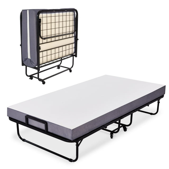 Heyward Rollaway Adult Folding Bed, Twin Size Thick Memory Foam
