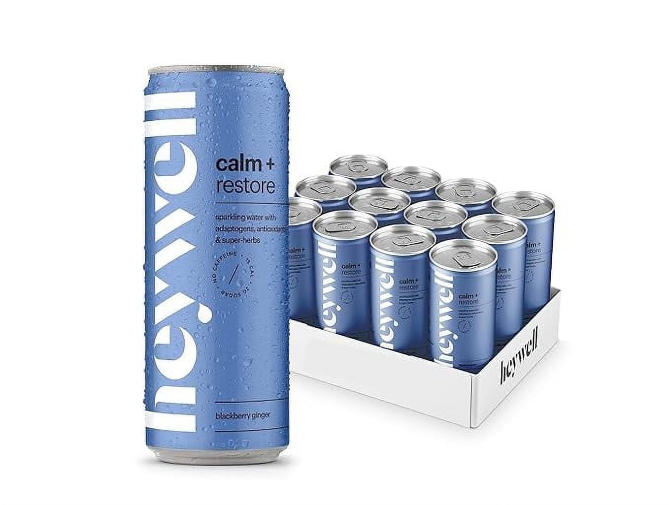 Heywell Sparkling Adaptogenic Water Calm and Restore, Blackberry