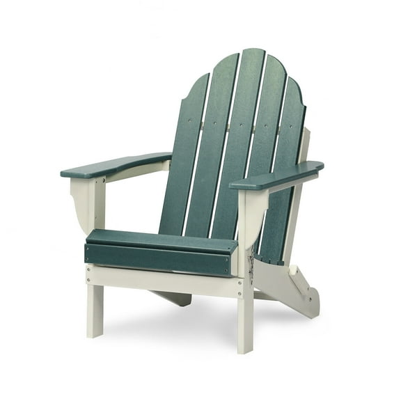 Heywoo Folding Adirondack Chair Outdoor Adirondack Chairs Weather Resistant Patio Chair Weather Resistant for Patio Deck Garden, Backyard Deck, Fire Pit,Green