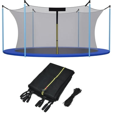 Heywoo Trampoline Net, Trampoline Enclosure for 8 10 12 14 15 16Ft Round Trampoline with Double-Headed Zippers & Buckles, Weather-Resistant Sun-Protective Trampoline Replacement Net