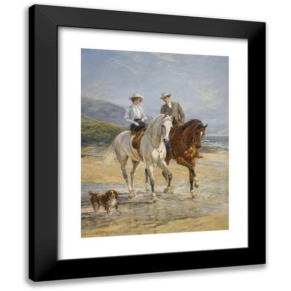 Heywood Hardy 12x14 Black Modern Framed Museum Art Print Titled - Pleasant Company (1906)