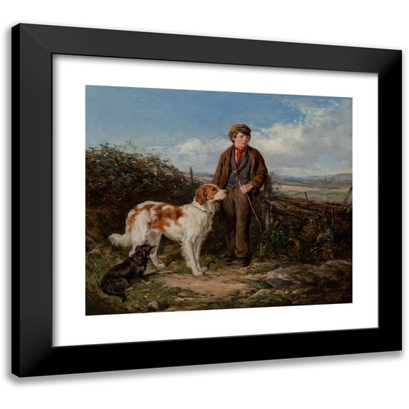 Heywood Hardy 17x15 Black Modern Framed Museum Art Print Titled - The Messenger (1859)