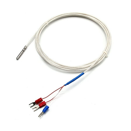 Hezhusea RTD PT100 Temperature Sensors Three-wire System,Stainless Steel Probe(4×30MM) Range:-50?-200? (3.3Feet)