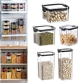 thumbnail image 1 of Hezzwei Closure Bags & lids & Boxes Clearance! Airtight Food Storage Containers With Lids Kitchen Pantry Organization And Storage Plastic Scale Food Canisters For Cereal Flour Sugar Dry Food, 1 of 10