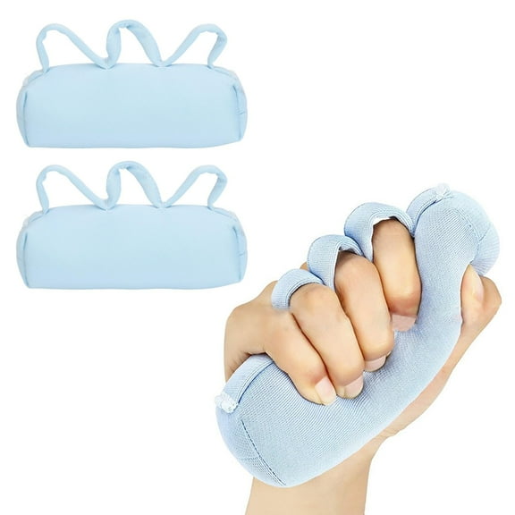 Hfnggwee 2pcs Hand Contracture Splint - Palm Grip Cushion for Stroke/Paralysis Patients, Washable & Sweat-Resistant Finger Support for Elderly, Arthritis & Rehab CJA513-068
