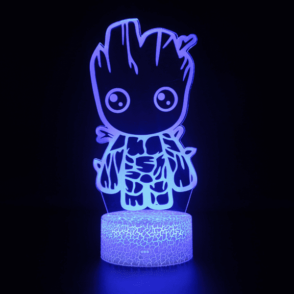 Hfnggwee 3D Night Light for Kids, The Avengers Heroes 3D Illusion Lamp with Remote & Smart Touch 16 Changeable Colors for Children's Room Decoration Christmas Birthday Gift NL112-021