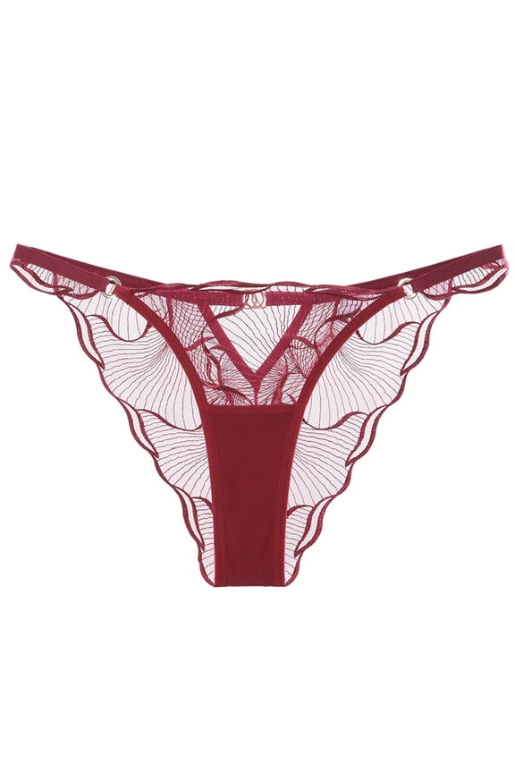 Bikini Briefs Women G-String Mesh Sheer Seamless Briefs Lace Panties