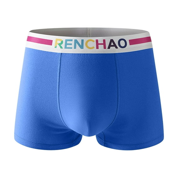 Hfnxid Boxer Briefs for Men,Men's Color Block Elastic Waist Casual Underpants