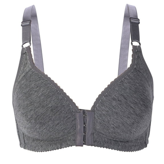 Hfnxid Bras for Women Front Closure Wireless,Women Sexy Middle-Aged And Elderly Underwear Large Size Without Steel Ring Bra Mother Tank Top With V-Shaped Front B Uckle Thin Lingerie Bra